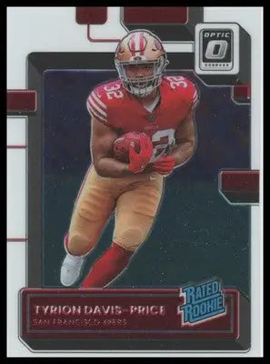 2022 Donruss Optic Tyrion Davis-Price RC 226 San Francisco 49ers