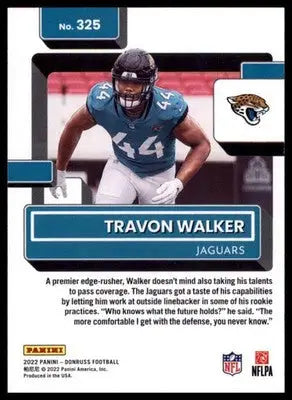 2022 Donruss - Press Proof Red Travon Walker 325 Jacksonville Jaguars - Football Card Single
