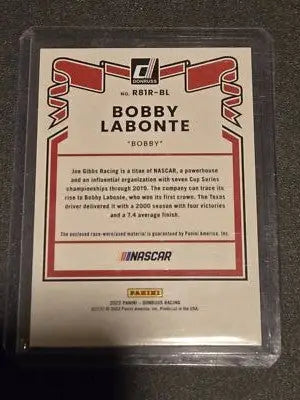 2022 Donruss #R81R-BL Bobby Labonte Retro 1981 Relics Red #/250 - Racing Card Single