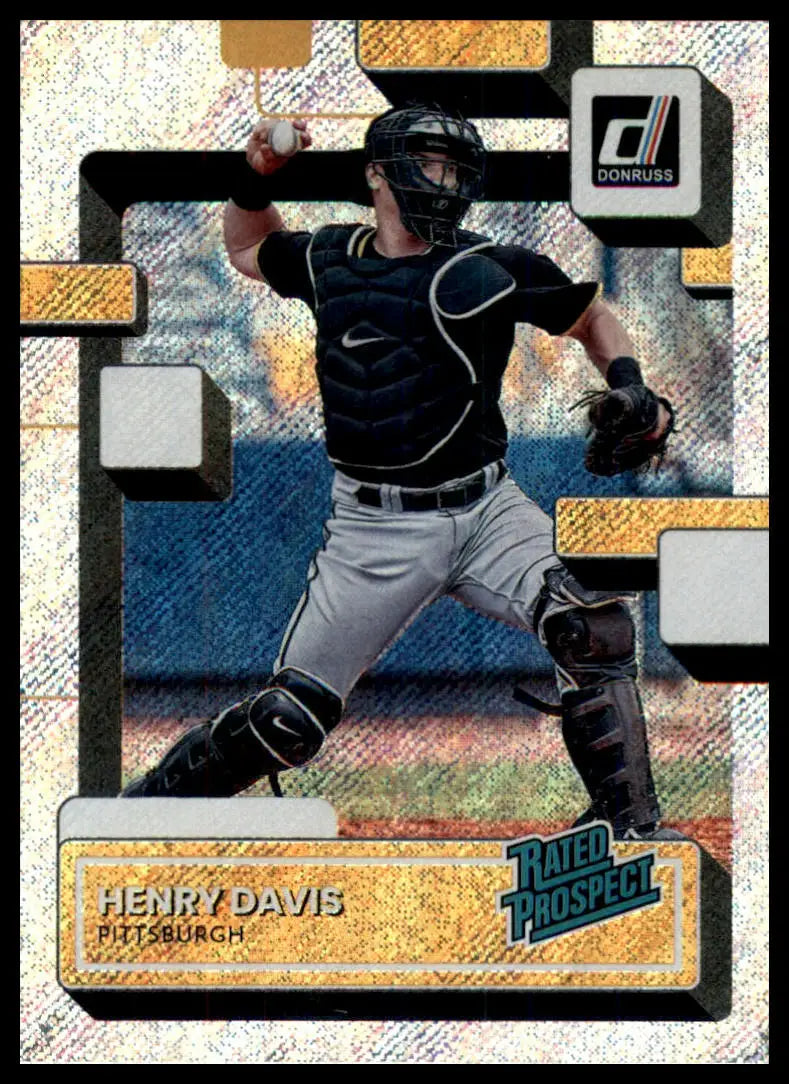 2022 Donruss - Rated Prospects Rapture Henry Davis RP-3 Pittsburgh Pirates NM - Baseball Card Single