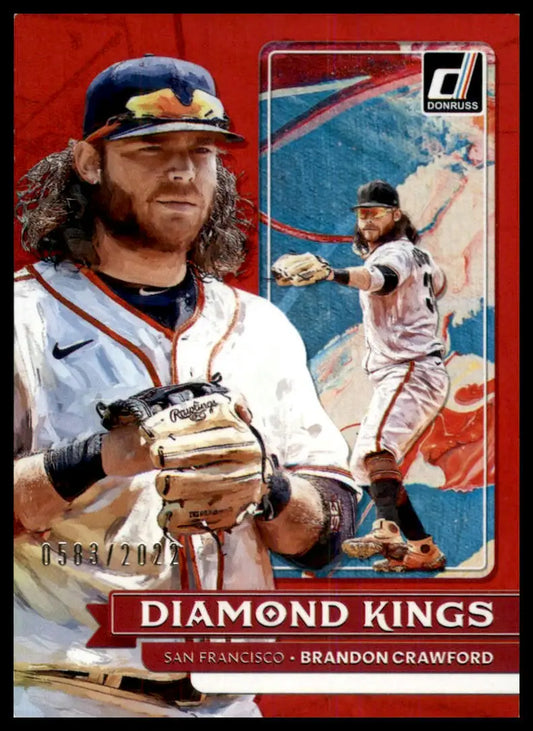 2022 Donruss - Red Brandon Crawford 26 /2022 San Francisco Giants Baseball NM - Baseball Card Single
