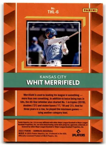 2022 Donruss The Hit List Vector #6 Whit Merrifield NM-MT Royals ID:42101 - Baseball Card Single