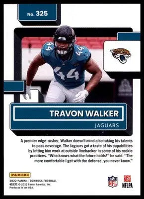 2022 Donruss Travon Walker RC 325 Jacksonville Jaguars - Football Card Single