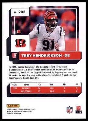 2022 Donruss Trey Hendrickson 202 Cincinnati Bengals - Football Card Single