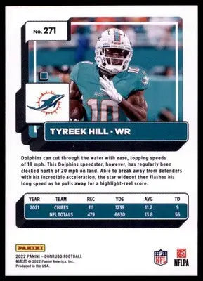 2022 Donruss Tyreek Hill 271 Miami Dolphins - Football Card Single