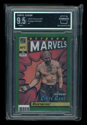 2022 Donruss UFC Octagon Marvels Ciryl Gane #5 Green Arena Club 9.5