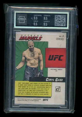 2022 Donruss UFC Octagon Marvels Ciryl Gane #5 Green Arena Club 9.5