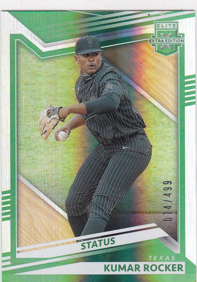 2022 Elite Extra Edition Status Green #3 Kumar Rocker 074/499 - Baseball Card Single