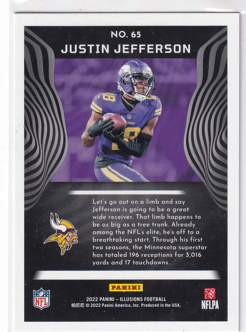 2022 ILLUSIONS #65 JUSTIN JEFFERSON- MINNESOTA VIKINGS