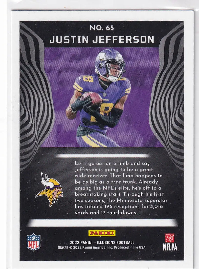 2022 ILLUSIONS #65 JUSTIN JEFFERSON- MINNESOTA VIKINGS