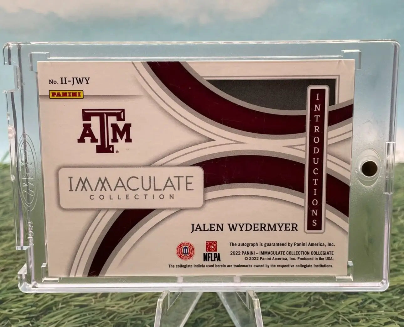 Jalen Wydermyer trading card from 2022 Immaculate Collegiate Holo Silver Auto #05/10