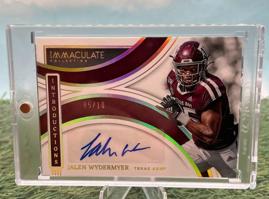 Jalen Wydermyer autographed trading card in Holo Silver from 2022 Immaculate Collegiate