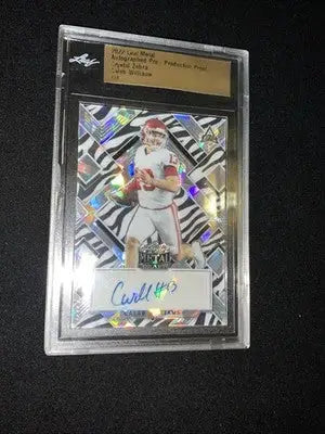 2022 Leaf Metal CALEB WILLIAMS AUTO Pre Production Proof Crystal Zebra 1/1 RC - Football Card Single