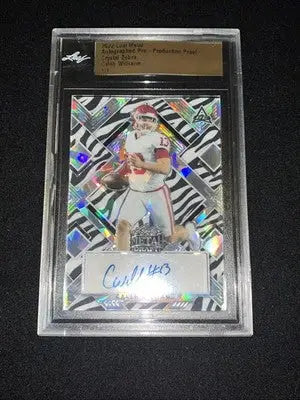 2022 Leaf Metal CALEB WILLIAMS AUTO Pre Production Proof Crystal Zebra 1/1 RC - Football Card Single