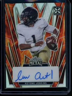 2022 Leaf Metal Keyone Jenkins #BA-KJ1 Autograph RC 4/9 Football - Football Card Single