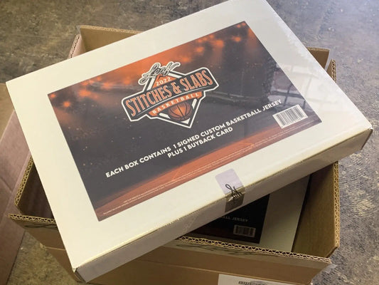 2022 Leaf Stitches & Slabs Basketball Hobby Box 1 AUTO Jersey & 1 Buyback Card