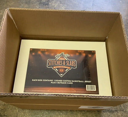 2022 Leaf Stitches & Slabs Basketball Hobby Box 1 AUTO Jersey & 1 Buyback Card