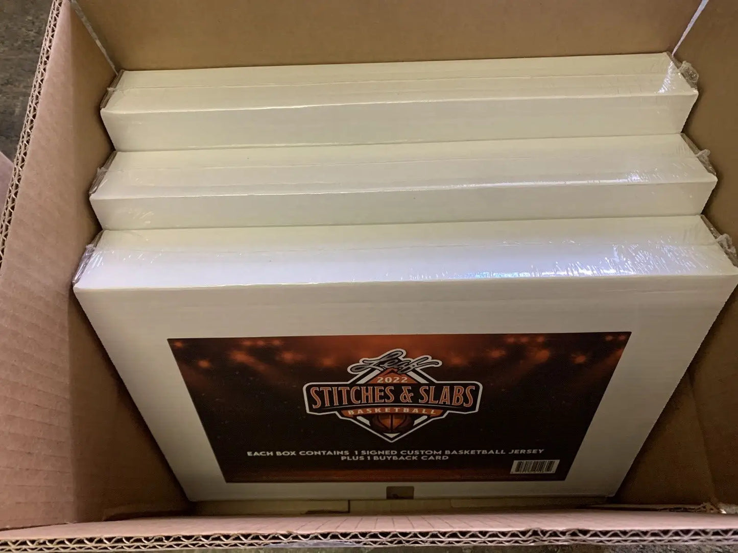 2022 Leaf Stitches & Slabs Basketball Hobby Box 1 AUTO Jersey & 1 Buyback Card