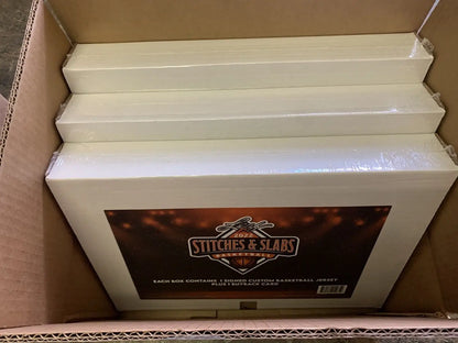 2022 Leaf Stitches & Slabs Basketball Hobby Box 1 AUTO Jersey & 1 Buyback Card