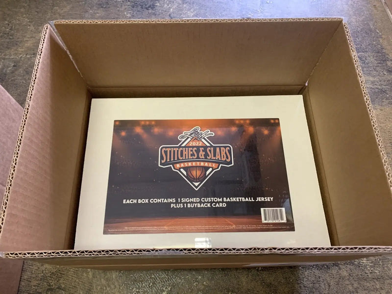 2022 Leaf Stitches & Slabs Basketball Hobby Box 1 AUTO Jersey & 1 Buyback Card - Basketball Card Box