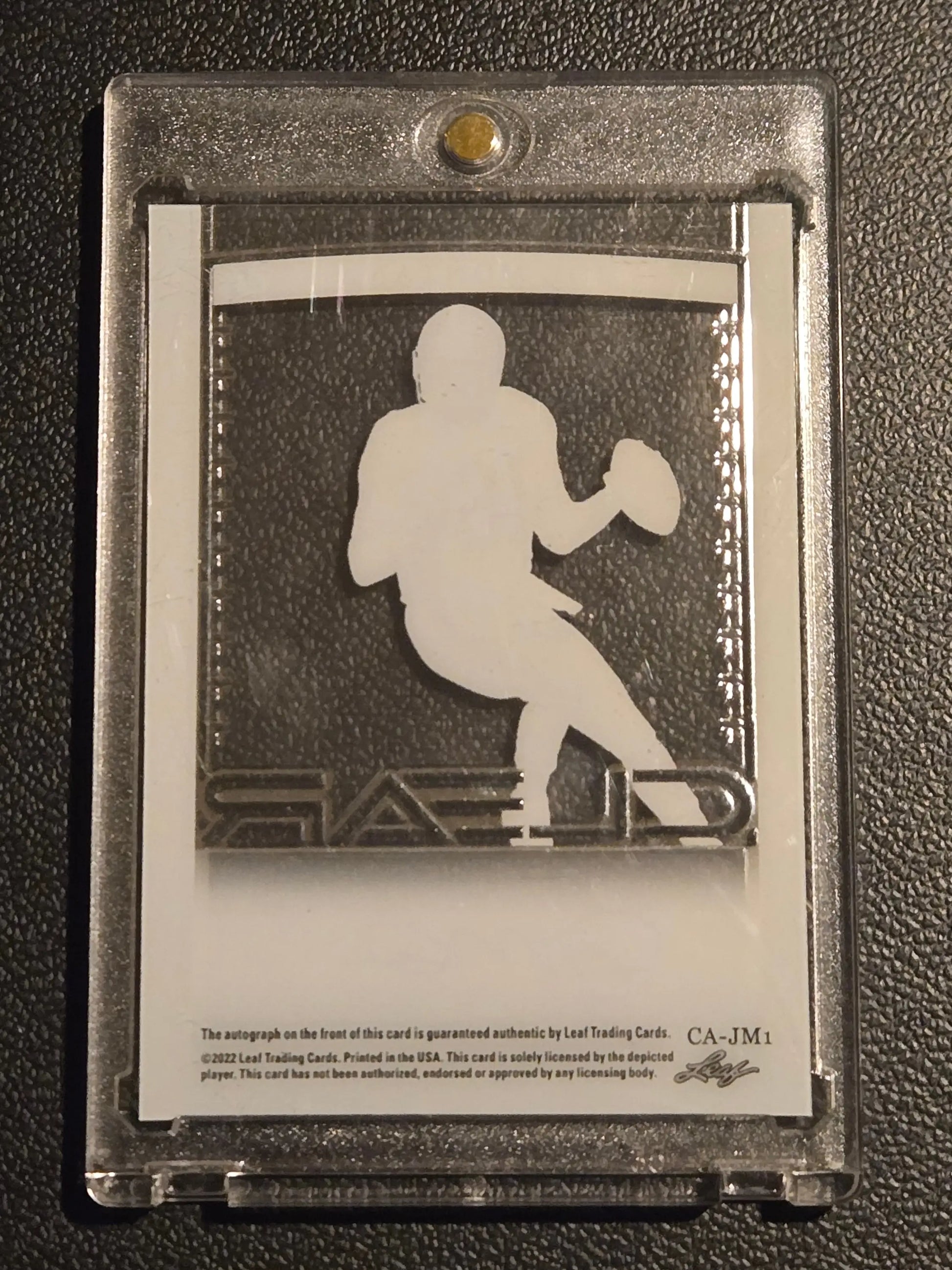 2022 Leaf Trinity #CA-JM1 Joe Montana Clear Autographs Silver #/99 - Football Card Single