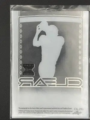 2022 Leaf Trinity #CA-JN1 Joseph Ngata Clear Autographs Navy - Football Card Single