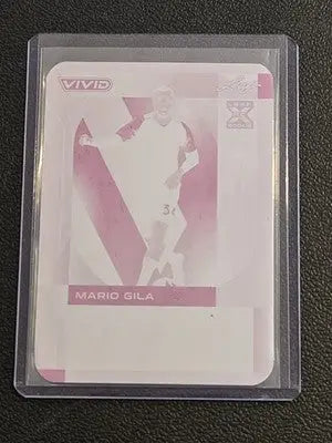 2022 Leaf Vivid #BA-MG1 Mario Gila Printing Plates Magenta #/1 - Soccer Card Single