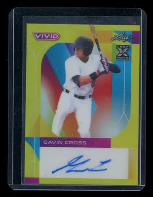 2022 Leaf Vivid Gavin Cross #BA-GC1 Autograph RC 44/50 Baseball - Baseball Card Single