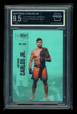 2022 Metal Champions Precious Metal Gems Aqua Antonio Carlos Jr. #043 AC 9.5