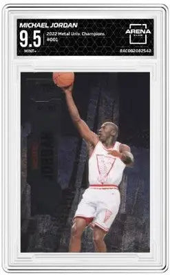 Graded Metal Universe Champions Michael Jordan basketball card 2022 Arena Club 9.5