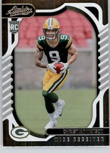Christian Watson rookie card from Panini Absolute 2022 with original gloss quality