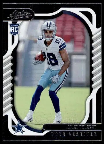Original gloss Panini Absolute Jalen Tolbert rookie card from 2022 with near mint condition
