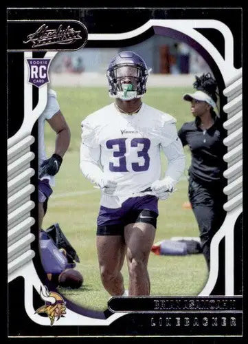 Original gloss 2022 Panini Absolute Brian Asamoah rookie card Vikings ID 49277