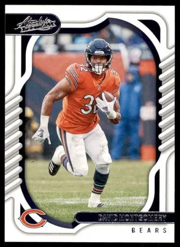 2022 Panini Absolute David Montgomery football card with original gloss featuring Bears
