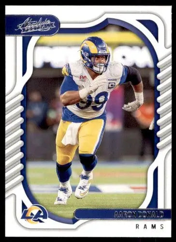 2022 Panini Absolute Aaron Donald football card with original gloss LA Rams ID 52336