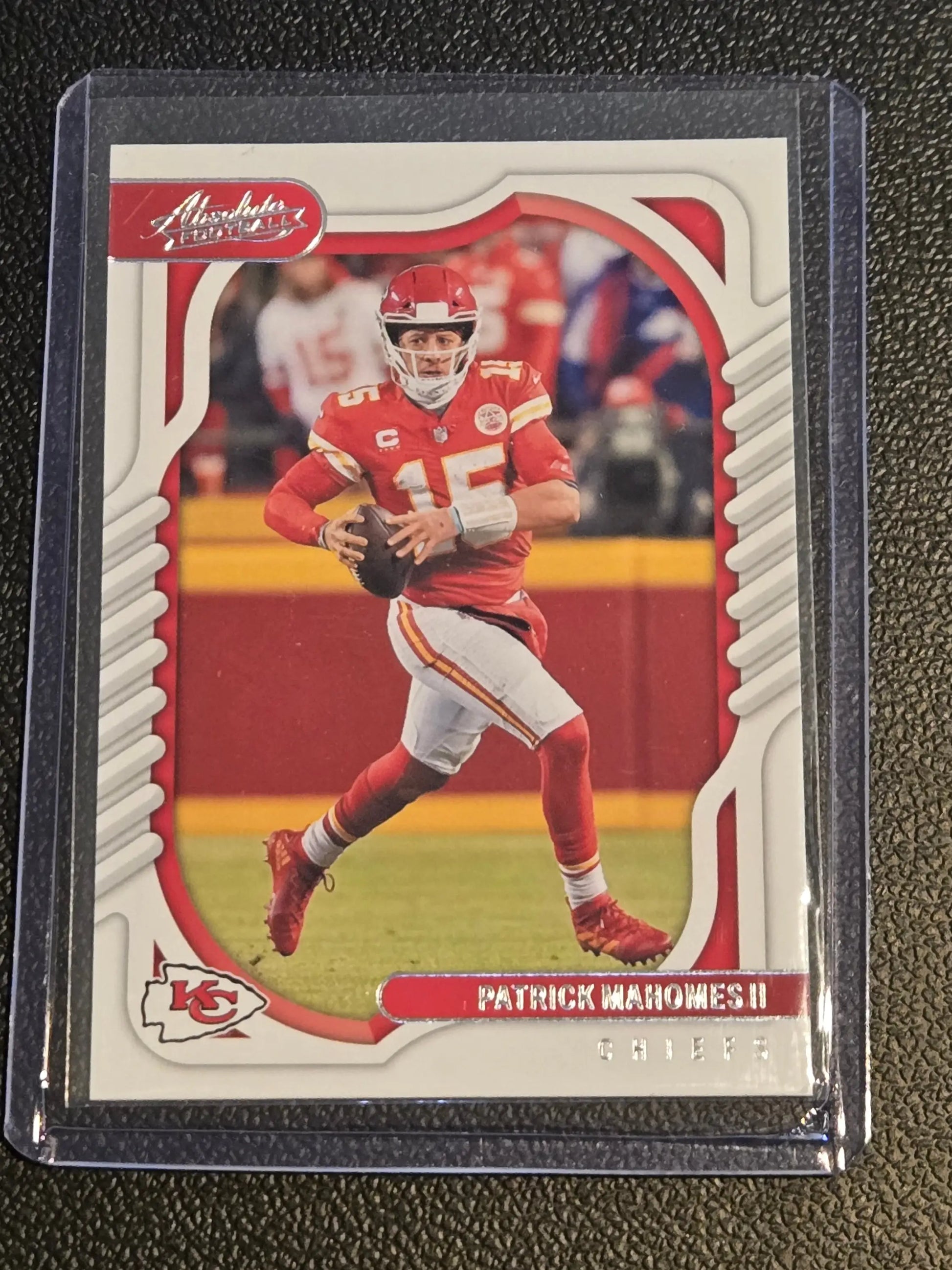 Patrick Mahomes II football card from Panini Absolute 2022 Mahomes II Retail product