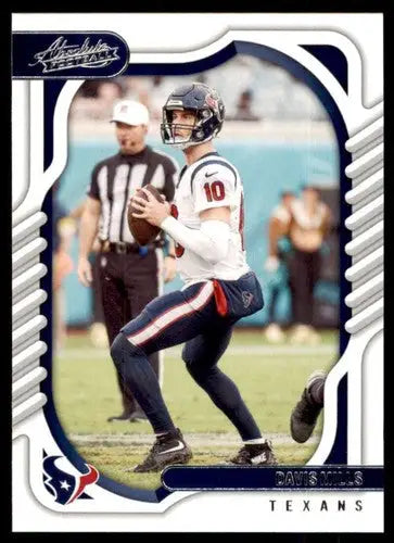 Football trading card featuring Davis Mills from Panini Absolute with original gloss illustration