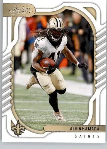 Alvin Kamara football card from Panini Absolute 2022 with original gloss near mint