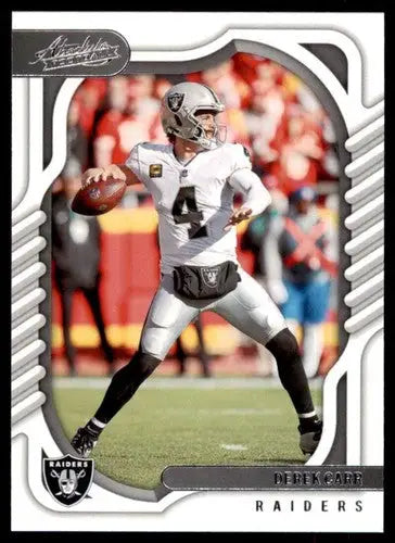 Derek Carr football card from Panini Absolute with original gloss in 2022 Panini Absolute series