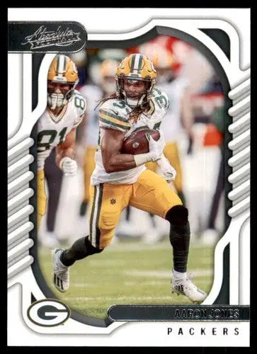 Original gloss Panini Absolute Aaron Jones football card from 2022 Panini Absolute series