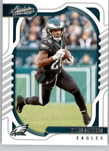 2022 Panini Absolute Miles Sanders football card with original gloss Eagles NM-MT