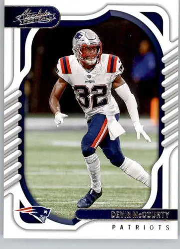 Devin McCourty football card from Panini Absolute 2022 featuring original gloss Patriots