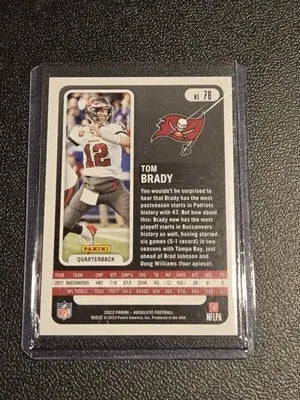 2022 Panini Absolute #78 Tom Brady - Football Card Single