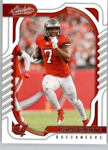 Panini Absolute Leonard Fournette Buccaneers football card with original gloss on product 52325