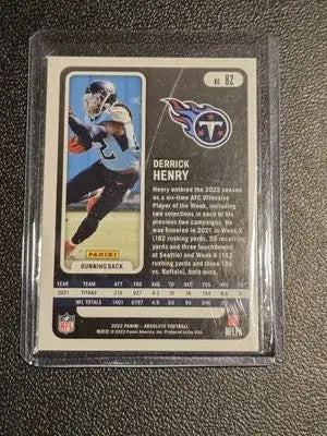 2022 Panini Absolute #82 Derrick Henry - Football Card Single
