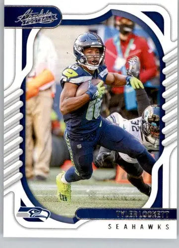 Original gloss Tyler Lockett football card from Panini Absolute 2022 Seahawks product