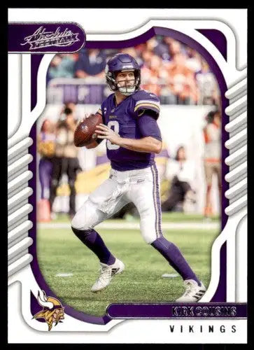 Kirk Cousins football card from Panini Absolute with original gloss for Vikings collectors