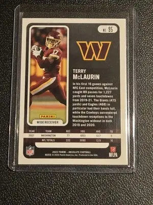2022 Panini Absolute #95 Terry McLaurin Green - Football Card Single