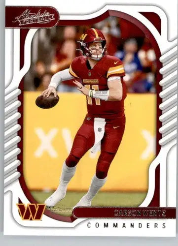 2022 Panini Absolute #96 Carson Wentz NM Near Mint Commanders ID:66979 - Football Card Single