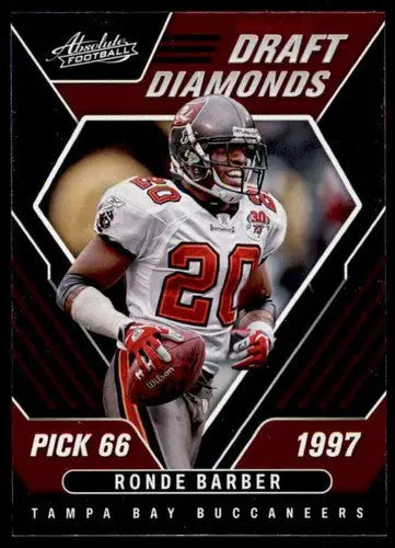 Ronde Barber football card from Panini Absolute Draft Diamonds 2022 Buccaneers collection